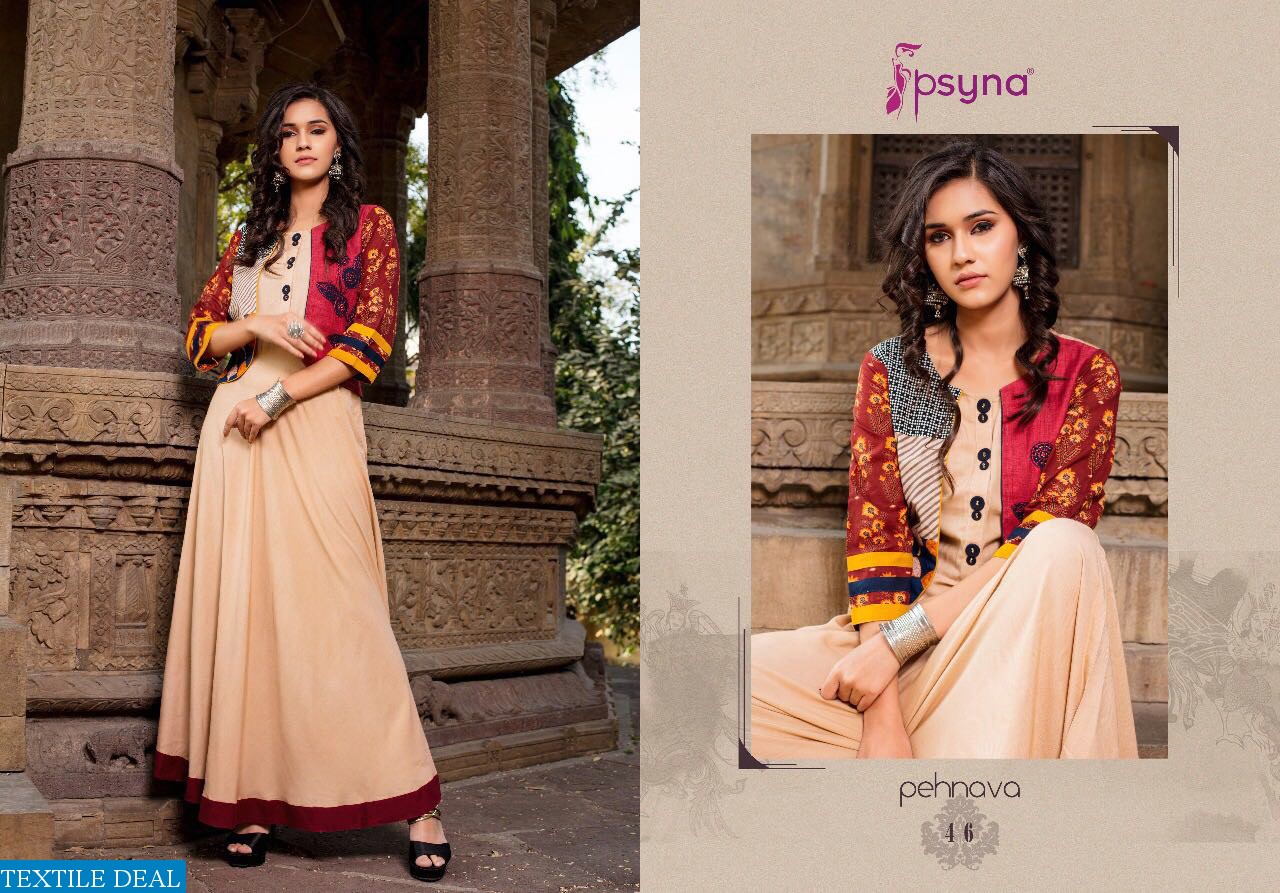 psyna pehnava vol-4 Wholesale Ready made anarkali kurtis